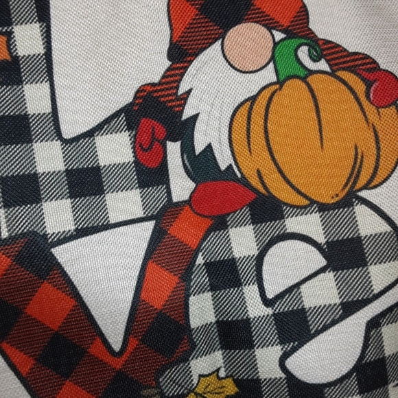 NEW Set of 4 Fall/Autumn Pillowcovers - gnomes/orange buffalo plaid **SO CUTE** - Picture 6 of 10